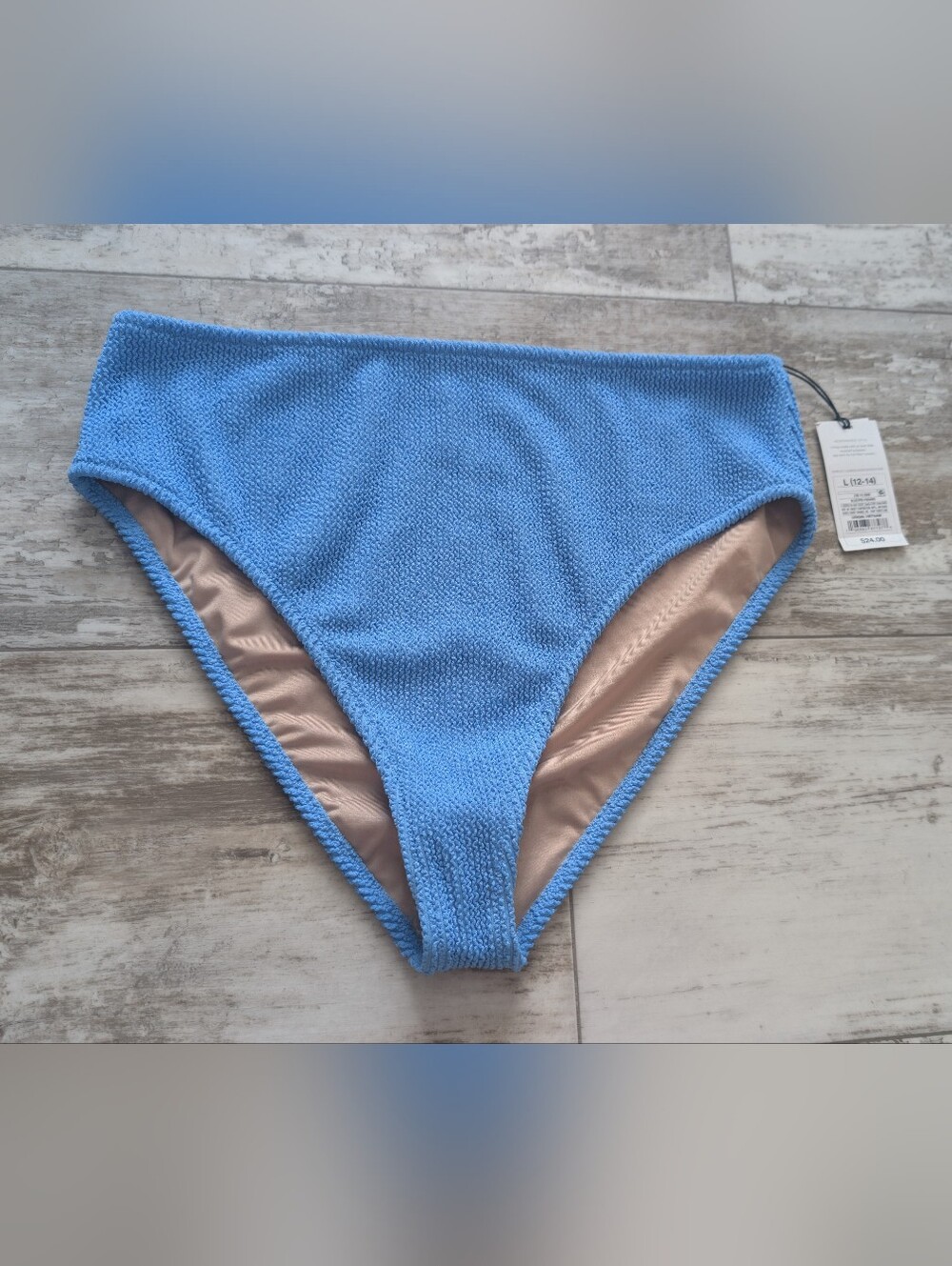 Shade & Shore Blue High Waist Bikini Bottoms